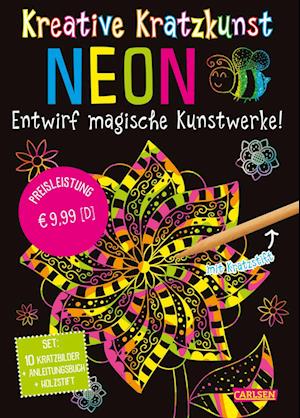 Kratzbilder für Kinder: Kreative Kratzkunst: Neon