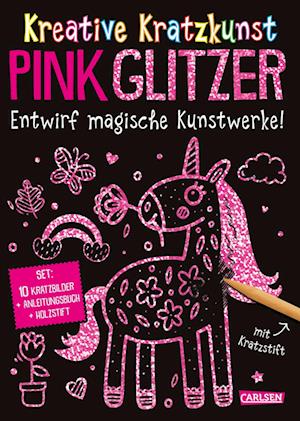 Kratzbilder für Kinder: Kreative Kratzkunst: Pink Glitzer