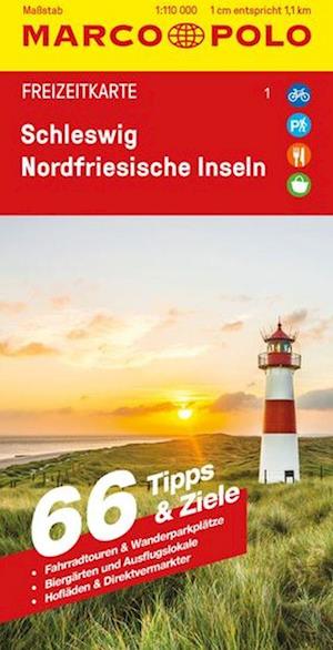 Schleswig, Nordfriesische Inseln, Marco Polo Freizeitkarte