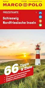 Schleswig, Nordfriesische Inseln, Marco Polo Freizeitkarte