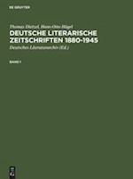 Deutsche literarische Zeitschriften 1880-1945