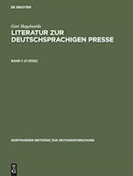 Literatur zur deutschsprachigen Presse, Band 1, [1-13132]