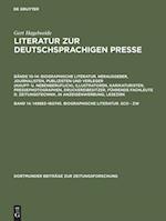 Literatur zur deutschsprachigen Presse, Band 14, 149883-160745. Biographische Literatur. Sco - Zw