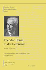 Theodor Heuss, 1933-1945, Theodor Heuss, In der Defensive