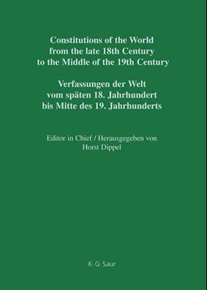 Constitutional Documents of Belgium, Luxembourg and the Netherlands 1789-1848