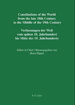 Constitutional Documents of Belgium, Luxembourg and the Netherlands 1789-1848