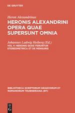 Heronis quae feruntur stereometrica et de mensuris