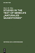 Studies in the Text of Seneca's "Naturales Quaestiones"