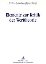 Elemente Zur Kritik Der Werttheorie