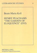 Henry Peachams -The Garden of Eloquence- (1593)