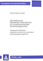 Die Bedeutung Oeffentlicher Unternehmen Im Soziooekonomischen Entwicklungsprozess