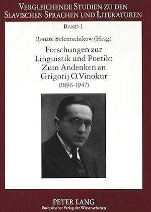 Forschungen Zur Linguistik Und Poetik