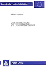 Grundrechtswirkung Und Privatrechtsentfaltung