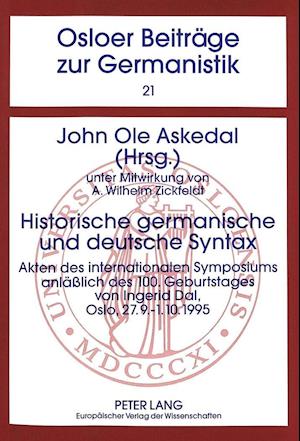 Historische Germanische Und Deutsche Syntax