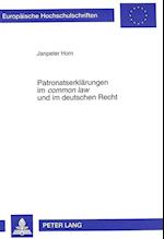 Patronatserklaerungen Im "Common Law" Und Im Deutschen Recht