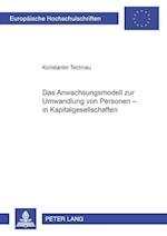 Das Anwachsungsmodell zur Umwandlung von Personen- in Kapitalgesellschaften