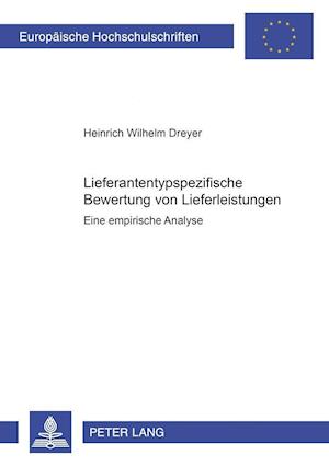 Lieferantentypspezifische Bewertung von Lieferleistungen