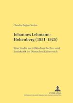 Johannes Lehmann-Hohenberg (1851-1925)