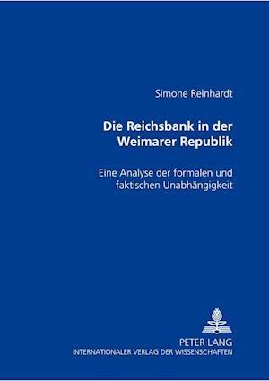 Die Reichsbank in Der Weimarer Republik