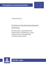 Probleme literaturtheoretischer Definition