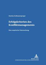 Erfolgskriterien des Konfliktmanagements