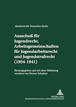 Akademie Fuer Deutsches Recht 1933-1945- Protokolle Der Ausschuesse- Ausschuss Fuer Jugendrecht, Arbeitsgemeinschaften Fuer Jugendarbeitsrecht Und Jugendstrafrecht (1934-1941)