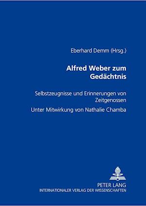 Alfred Weber Zum Gedaechtnis