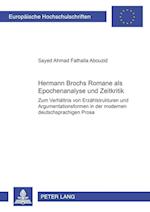 Hermann Brochs Romane als Epochenanalyse und Zeitkritik