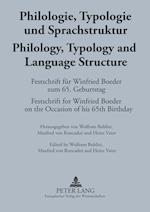 Philologie, Typologie und Sprachstruktur- Philology, Typology and Language Structure