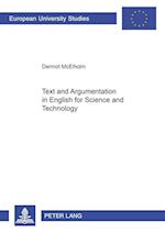 Text and Argumentation in English for Science and Technology