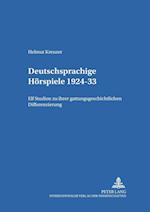 Deutschsprachige Hoerspiele 1924-33