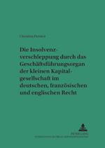 Die Insolvenzverschleppung Durch Das Geschaeftsfuehrungsorgan Der Kleinen Kapitalgesellschaft Im Deutschen, Franzoesischen Und Englischen Recht