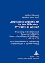 Computational Linguistics for the New Millennium: Divergence or Synergy?