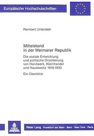 Mittelstand in Der Weimarer Republik