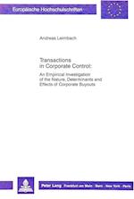 Transactions in Corporate Control