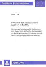 Probleme Der Sozialauswahl Nach 1 III Kschg