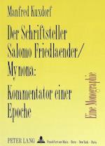 Der Schriftsteller Salomo Friedlaender/Mynona