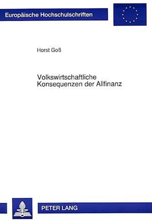 Volkswirtschaftliche Konsequenzen Der Allfinanz