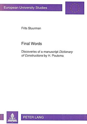 Discoveries of a Manuscript "Dictionary of Constructions" by H.Poutsma