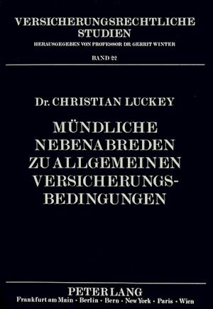 Muendliche Nebenabreden Zu Allgemeinen Versicherungsbedingungen