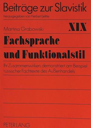 Fachsprache und Funktionalstil