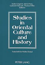 Studies in Oriental Culture and History