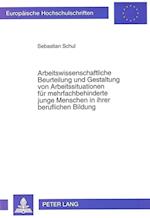 Arbeitswissenschaftliche Beurteilung Und Gestaltung Von Arbeitssituationen Fuer Mehrfachbehinderte Junge Menschen in Ihrer Beruflichen Bildung