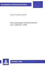 Die Limburger Familiennamen Von 1200 Bis 1500
