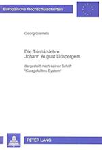 Die Trinitaetslehre Johann August Urlspergers