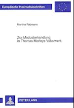 Zur Modusbehandlung in Thomas Morleys Vokalwerk