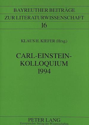 Carl-Einstein-Kolloquium 1994