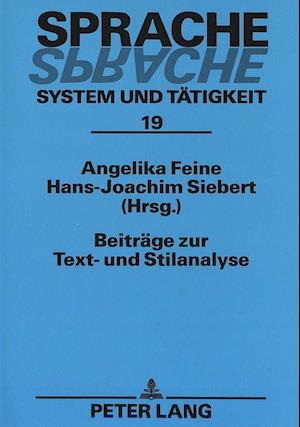 Beitraege Zur Text- Und Stilanalyse