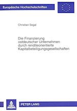 Die Finanzierung Ostdeutscher Unternehmen Durch Renditeorientierte Kapitalbeteiligungsgesellschaften