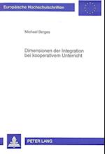 Dimensionen Der Integration Bei Kooperativem Unterricht